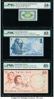 Israel Israel Government 100 Pruta ND (1952) Pick 12c PMG Choice About Unc 58 EPQ; Israel Bank of Israel 1 Lira; 50 Lirot 1958; 1960 Pick 30a; 33d PMG...