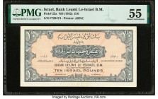 Israel Bank Leumi Le-Israel B.M. 10 Pounds ND (1952) Pick 22a PMG About Uncirculated 55. 

HID09801242017

© 2020 Heritage Auctions | All Rights Reser...