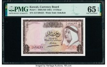 Kuwait Currency Board 1/4 Dinar 1960 (ND 1961) Pick 1 PMG Gem Uncirculated 65 EPQ. 

HID09801242017

© 2020 Heritage Auctions | All Rights Reserved