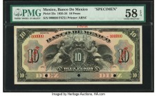 Mexico Banco de Mexico 10 Pesos ND (1925-34) Pick 22s Specimen PMG Choice About Unc 58 EPQ. Three POCs.

HID09801242017

© 2020 Heritage Auctions | Al...