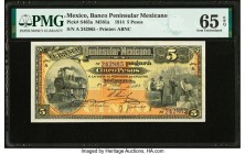 Mexico Banco Peninsular Mexicano 5 Pesos 1.4.1914 Pick S465a M561a PMG Gem Uncirculated 65 EPQ. 

HID09801242017

© 2020 Heritage Auctions | All Right...
