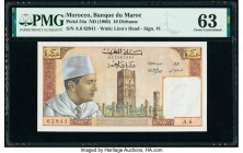 Morocco Banque du Maroc 10 Dirhams ND (1960) Pick 54a PMG Choice Uncirculated 63. 

HID09801242017

© 2020 Heritage Auctions | All Rights Reserved