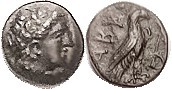 R ABYDOS, Æ11, 3rd cent BC, Apollo head r/Eagle r, bow & arrow; AEF/VF+, dark brownish patina, well centered, strong detail on head & eagle. (A VF bro...