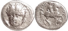 MACEDON, Philip II, 1/5 Stater, Artemis head facg 3/4 left /Youth on horse r, Pe...