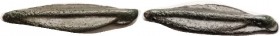 OLBIA, Arrow shaped coin, c. 550-450 BC, 37 mm, EF, well formed, even dark green patina, very nice example. The story is that they made these little a...