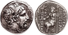 SYRIA, Demetrios II, 2nd reign, 129-125 BC, Drachm, Head rt with short beard /Zeus std l, as S7107 (£120); VF, centered, well struck, good metal with ...