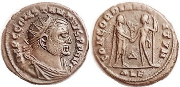 R CONSTANTIUS I, As Augustus, AD 305-06, Post-reform radiate, CONCORDIA MILITVM,...