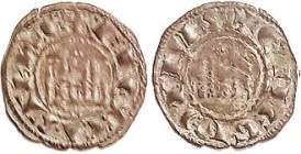 Fernando III, 1230-52, Billon Pepion, 20 mm, castle/ lion, F or better, weak shallow strike, lt brown.