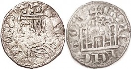 Sancho IV el Bravo, 1284-95, Billon Cornado, 18 mm, Bust l./castle; F-VF or better, centered, somewhat crude shallow work as usual, silver color. (A G...