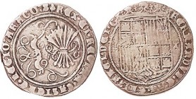 Ferdinand & Isabella, 1469-1504, Ar Real, 25+ mm, Shield/bundle of arrows & yoke, Toledo; F, well centered & struck, good metal with lt tone, nice. (A...