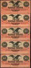 Lot of (5). New Orleans, Louisiana. Canal Bank. 18xx $10. About Uncirculated to Uncirculated. Remainders.
A grouping of five $10 remainders from the ...