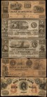Lot of (22) Michigan Obsoletes. 1830s-60s. $1, $2 & $5. Fine to Very Fine.
A large hoard of Michigan obsolete notes, which consists mainly of $1 & $2...