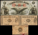 Lot of (4) New Hampshire Obsoletes. 1860s. 3 Cents, 25 Cents & $1. Very Fine.
Included in this lot are a 3 Cent note issued by the Cashier of Townsen...
