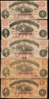 Lot of (8) Alabama, Arkansas & Virginia Obsoletes. 1860s. $1 & $2. Very Good to Very Fine.
A grouping of Alabama, Arkansas and Virginia $1 & $2 obsol...