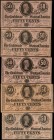 Lot of (5) T-63 & 72. Confederate Currency. 1863-64 50 Cents. Very Fine to Uncirculated.
A grouping of five Confederate 50 Cent notes, which consists...