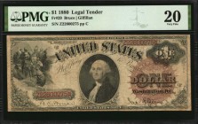 Fr. 29. 1880 $1 Legal Tender Note. PMG Very Fine 20.
A Very Fine example of this 1880 Legal Tender Ace.
Estimate: $200.00- $300.00