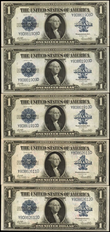 Lot of (6) Fr. 238. 1923 $1 Silver Certificates. Choice Very Fine to Extremely F...