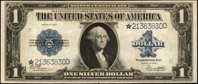 Fr. 238. 1923 $1 Silver Certificate Star Note. Very Fine.
A Very Fine example of this replacement $1 Silver Certificate.
Estimate: $100.00- $150.00