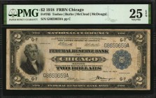 Fr. 765. 1918 $2 Federal Reserve Bank Note. Chicago. PMG Very Fine 25 EPQ.
A Very Fine example of this popular Battleship FRBN from the Chicago distr...