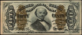 Fr. 1333. 50 Cents. Third Issue. Choice Uncirculated.
Attractive bronzing and detail is found on this 59 Cent Fractional.
Estimate: $150.00- $250.00