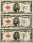 Lot of (3) Fr. 1525, 1527 & 1528. 1928, 1928B & 1928C $5 Legal Tender Notes. Extremely Fine to Uncirculated.
A trio of $5 Legal Tender Notes, which a...