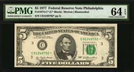 Lot of (2) Fr. 1965-H* & 1974-C*. 1950D & 1977 $5 Federal Reserve Star Notes. PMG Choice Uncirculated 64 EPQ.
Included in this lot are Fr. 1965-H* 19...