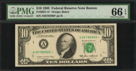 Lot of (2) Fr. 2027-A* & 2084-H*. 1985 & 1996 $10 & $20 Federal Reserve Star Notes. PMG Gem Uncirculated 66 EPQ.
Included in this lot are Fr. 2027-A*...