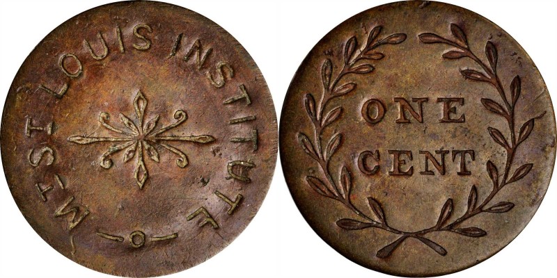 Canada. Quebec--Montreal. Undated (ca. 1870) Mt. St. Louis Institute One Cent. T...