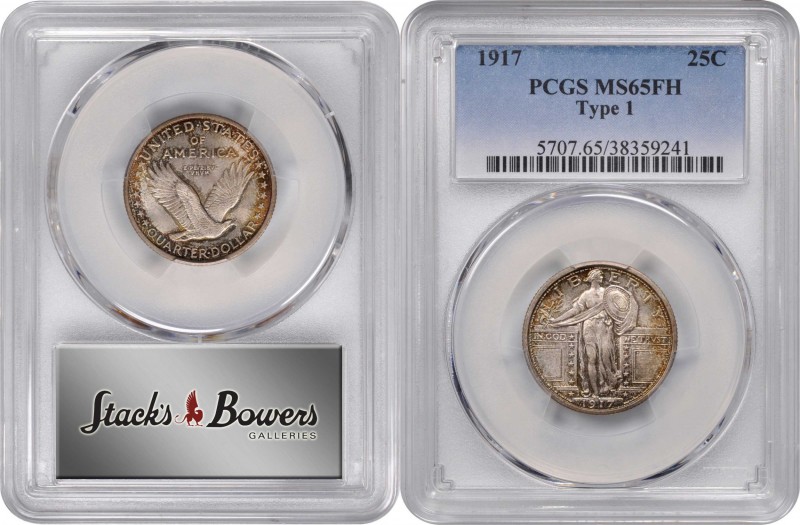 1917 Standing Liberty Quarter. Type I. MS-65 FH (PCGS).
PCGS# 5707. NGC ID: 242...