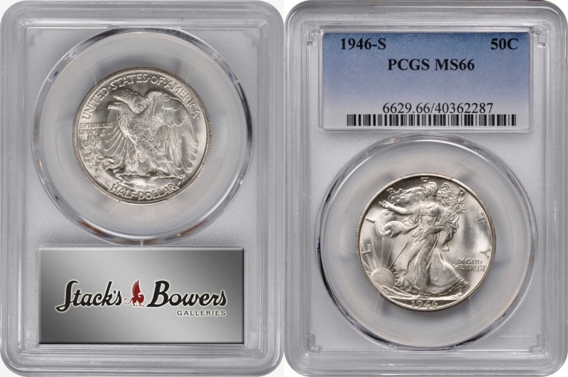 1946-S Walking Liberty Half Dollar. MS-66 (PCGS).
PCGS# 6629. NGC ID: 24SL.
Es...