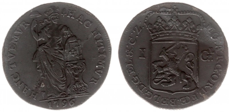 Bataafse Republiek (1795-1806) - Gelderland - 1 Gulden 1796 (Sch. 90 / Delm. 117...