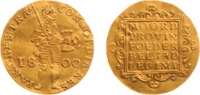 Bataafse Republiek (1795-1806) - Utrecht - Gouden Dukaat 1800 (Sch. 36 / Delm. 1171C) - ZF / met klemspoortjes