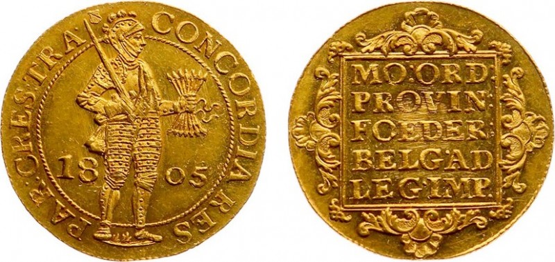 Bataafse Republiek (1795-1806) - Utrecht - Dubbele Gouden Dukaat 1805 (Sch. 12 /...