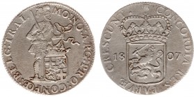 Koninkrijk Holland (Lodewijk Napoleon 1806-1810) - Zilveren Dukaat 1807 (Sch. 122 / R) - ZF / zeldzaam
