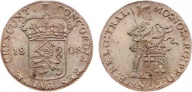 Koninkrijk Holland (Lodewijk Napoleon 1806-1810) - Zilveren Dukaat 1808 (Delm. 982 /Sch. 123/S) - lichte zwakte en miniem gietgalletje - overigens UNC...
