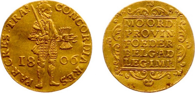 Koninkrijk Holland (Lodewijk Napoleon 1806-1810) - Gouden Dukaat 1806 kleine cij...