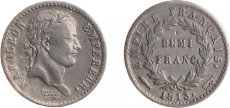Nederland onder Napoleon (1810-1813) - 1/2 Franc 1813 (Sch. 172 /RR) - met minie...