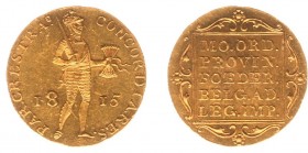 Koninkrijk NL Willem I als Soeverein-vorst (1813-1815) - Gouden Dukaat 1815 muntteken wapenschild van de stad Utrecht (Sch. 201) - ZF/PR, met lichte r...