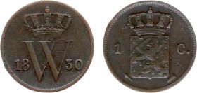Koninkrijk NL Willem I (1815-1840) - 1 Cent 1830 U (Sch. 333) - ZF-