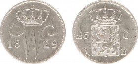 Koninkrijk NL Willem I (1815-1840) - 25 Cent 1829 B (Sch. 300) - ZF