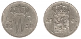 Koninkrijk NL Willem I (1815-1840) - 25 Cent 1830 U (Sch. 292) - ZF