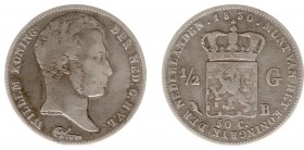 Koninkrijk NL Willem I (1815-1840) - ½ Gulden 1830 B (Sch. 283) - FR