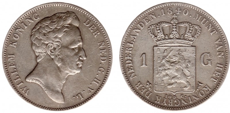 Koninkrijk NL Willem I (1815-1840) - 1 Gulden 1840 (Sch. 278) - ZF-