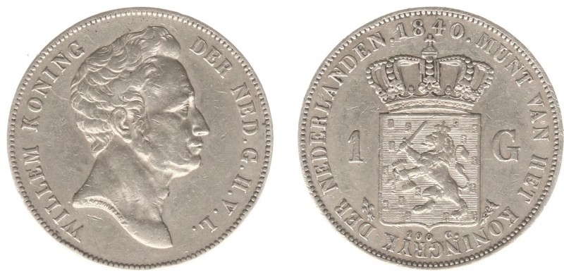 Koninkrijk NL Willem I (1815-1840) - 1 Gulden 1840 (Sch. 278) - ZF