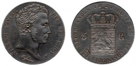 Koninkrijk NL Willem I (1815-1840) - 3 Gulden 1820 U (Sch. 242) - ZF-, gepoetst