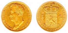 Koninkrijk NL Willem I (1815-1840) - 5 Gulden 1826 B (Sch. 197) - Goud - ZF/PR