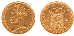 Koninkrijk NL Willem I (1815-1840) - 10 Gulden 1825 B (Sch. 191) - Goud - PR-