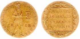 Koninkrijk NL Willem I (1815-1840) - Gouden Dukaat 1818 U (Sch. 205) - ZF+