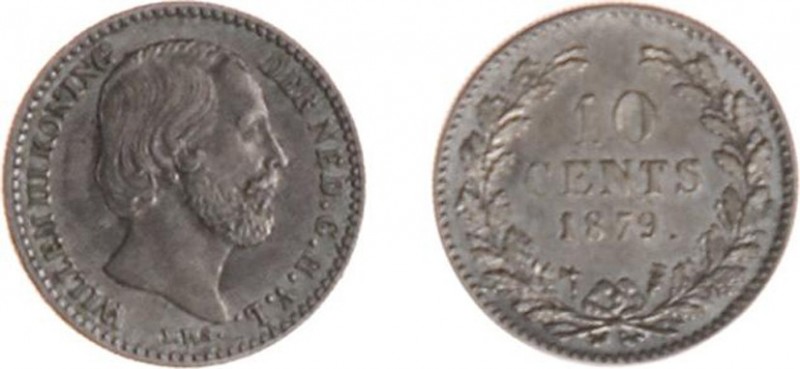 Koninkrijk NL Willem III (1849-1890) - 10 Cent 1879 (Sch. 657) - PR