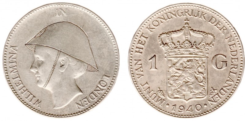 Koninkrijk NL Wilhelmina (1890-1948) - 1 Gulden 1940 'Wilhelmina in Londen' - ZF...